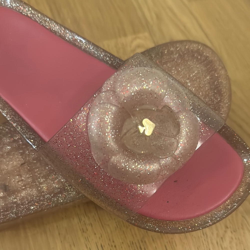 Kate Spade Pink Glitter Slippers